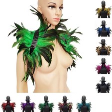 1pc Gothic Feather Shawl Natural Feather Feather Shoulder Cape Costume Cosplay