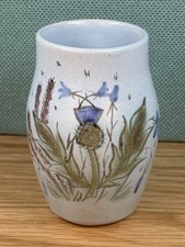 Buchan Thistleware 4inch Scottish Stoneware Hand Painted Portobello Vase