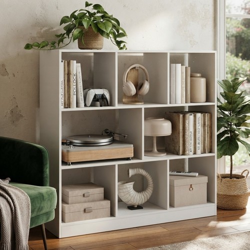 Space saving cube bookcase - 8-cube,