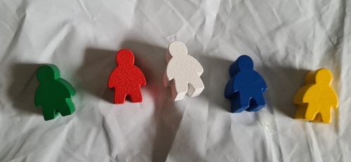 Large wooden meeples - 5,