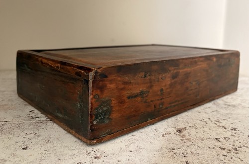 Antique wooden box - wooden,