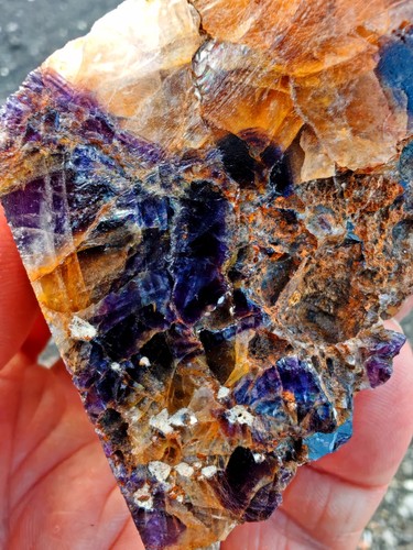 Blue john fluorite crystal - john,