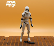STAR WARS FIGURE ANIMATED CLONE WARS CLONE TROOPER (TURBO TANK SUPPORT SQUARD