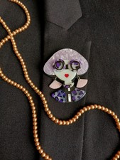 Vintage Style Brooch. Resin