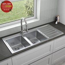 Stainless Steel 2 Double Bowl