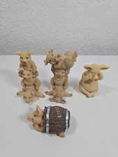 Leonardo Collection Pigs Collectable Figure Bundle 4 Pigs