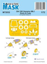 Special Hobby M72032 1:72 de Havilland DH.100 Vampire Mk.I Early & Late Paint Ma