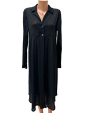 IVAN GRUNDAHL size M /L blouse top tunic top black long sleeve