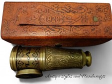 Vintage Brass Telescope Antique 16 Inch Hand Extending Naval Victorian Pirate