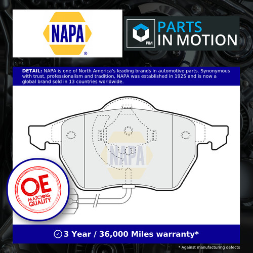 Brake pads set fits - fits, audi