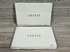 NEW - Frette Luxury Percale Duvet Cover And Sheet Set Queen Ivory Cotton Percale