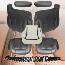 Driver & Passenger Seat Cover Dark Gray & Foam Cushion For 99-02 Chevy Silverado