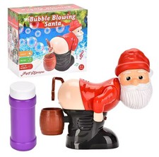 Christmas Santa Bum Bubble Dispenser Novelty Toy with Christmas Music and Lights