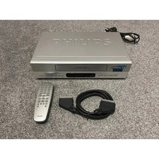 Philips VR550 VHS vcr Video Cassette Recorder Player with remote and scarf