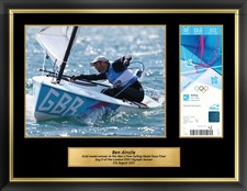 London 2012 Olympics Collectors Edition Ticket & Premium Framed Sailing Photo