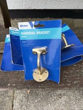 6 X Brass Hand Rail Brackets