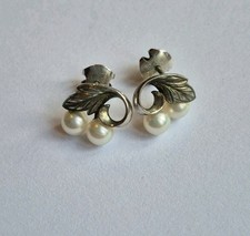Vintage Mikimoto Pearls Silver