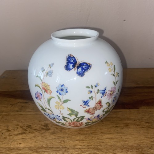 Bone china aynsley round vase - aynsley,