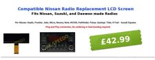 For Nissan Radio Replacement LCD Screen Juke, Micra, Navara, NV200, Qashqai