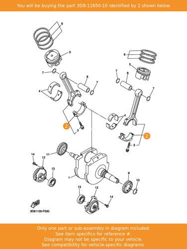 Yamaha connecting rod - yamaha, assy