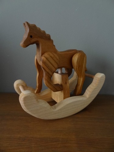 Wooden rocking horse - ,