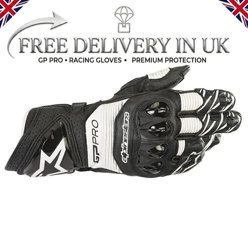 Leather motorcycle race gloves - leather,