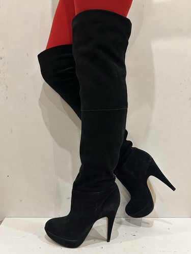 Topshop sexy black real suede - topshop,