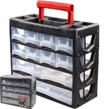 Dekton 19 Compartment Box Storage Tool Organiser Case Screw Nail Nut Bolt