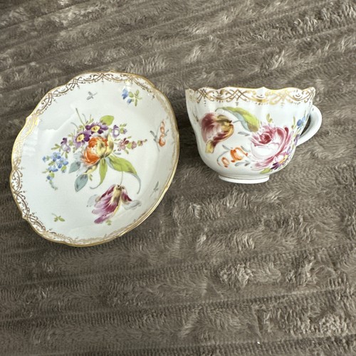 Vintage dresden floral gold - floral,