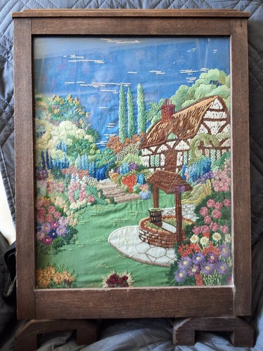 Vintage tapestry fire - vintage,