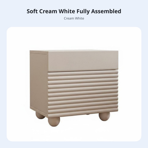 Fluted drawer nightstand - drawer,