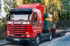 Truck photo Scania 143M 420 Flatbed/Tarpaulin Germany Red Transportbetrieb #a1qh