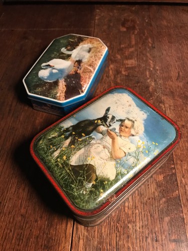 Vintage biscuit tins - x2,