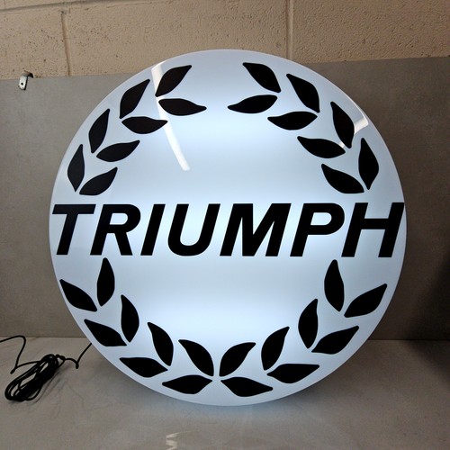 Triumph car badge - triumph, led