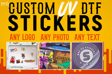 Custom UV 3D DTF Stickers