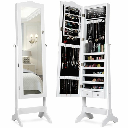 Mirrored jewelry cabinet - mirrored,