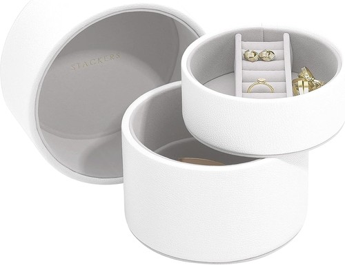 Stackers pebble white bedside - pebble,