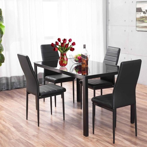 Metal dining table - set, with
