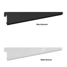 Twin Slot Shelving System Components Brackets Uprights Shelf Boards Black White