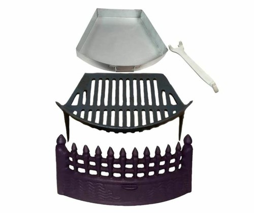 Castle fire front - front,, grate