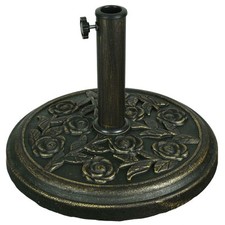 Garden Parasol Base 9kg Cast Iron Round Umbrella Heavy Duty Patio Outdoor Stand