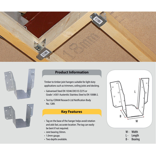 Joist hanger mini 38mm 44mm - joist,