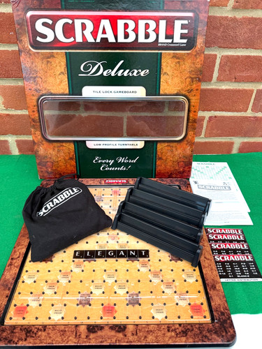 Mattel scrabble deluxe board - deluxe,