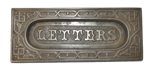 Old antique cast iron letter - cast,