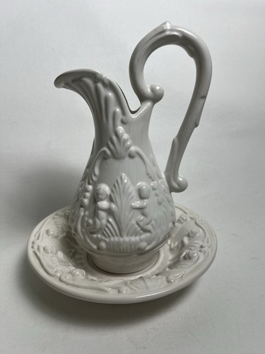 Vintage parian ware - jug, bowl