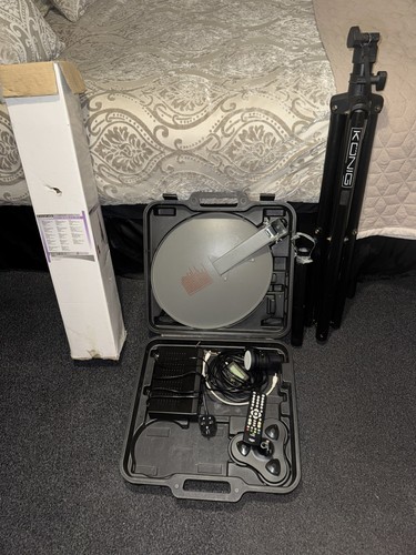 Satellite system portable dish - system,