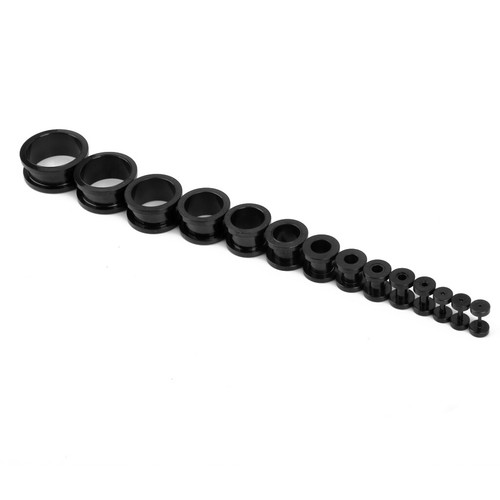 14pcs steel ear tunnel plug - steel,