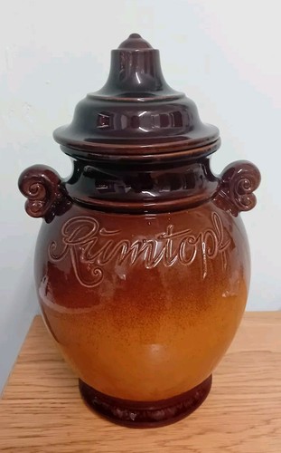 Vintage used rumtopf - vintage, brown