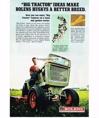 1970 bolens husky lawn garden - 1970,