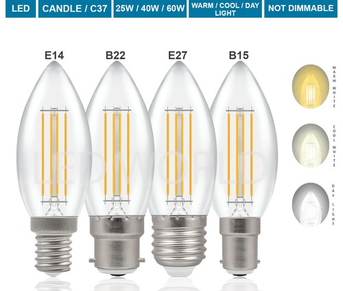 Candle led bulbs - led, 25w